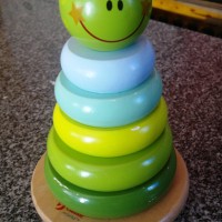 Magnetic Tower Frog - pieces are wooden and magnetic