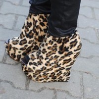 Tiger wedge heel shoes from Europe